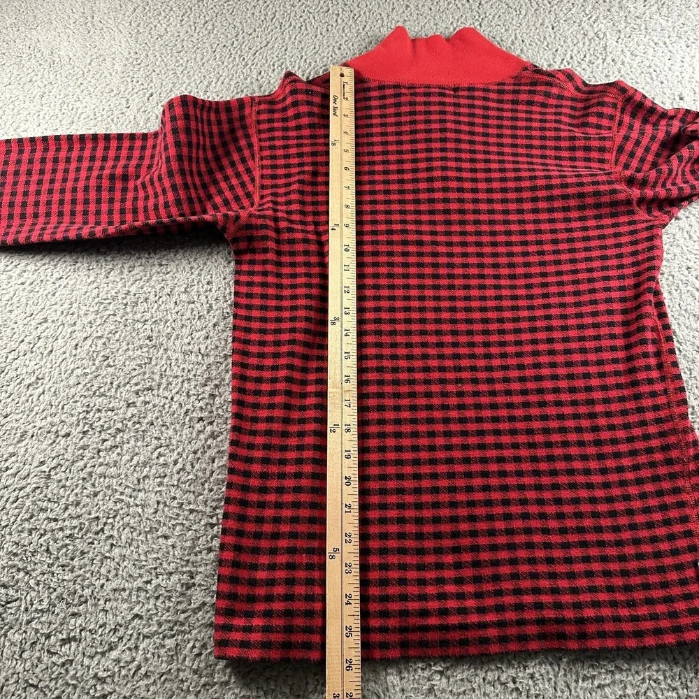 Vintage Polo Ralph Lauren Shirt Mens M Red Check Thermal Henley Cotton Hong Kong
